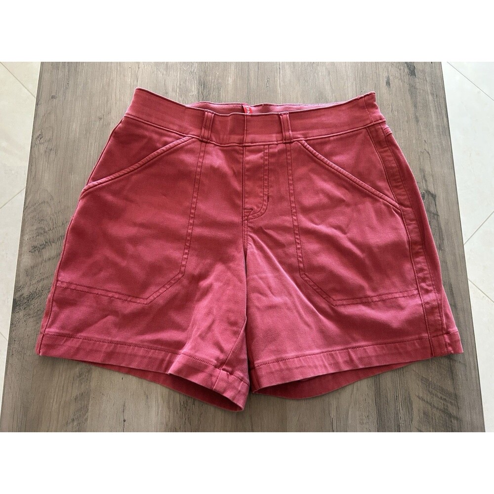 SPANX Stretch Twill Shorts 6” Wild Rose Women’s Sz S